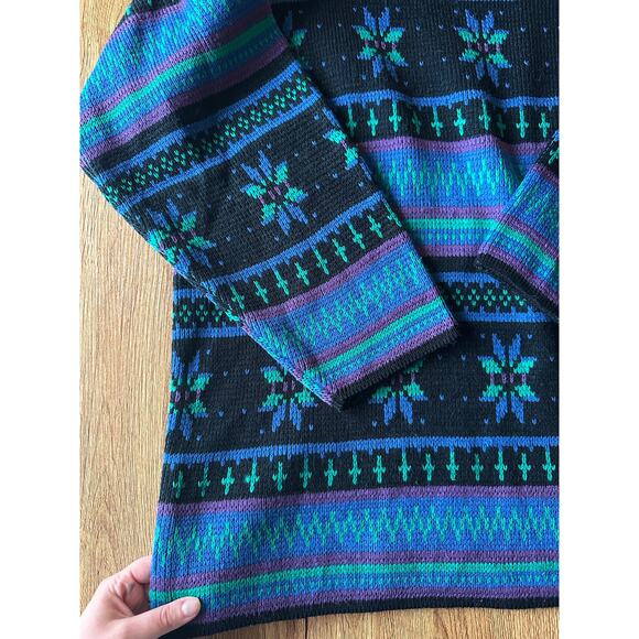 Nuggets Vintage Winter Patterned Cosby Sweater Size Large - Picture 3 of 6